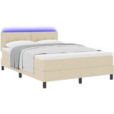  s opruga kutije s LED trakama Krema 140 x 200 cm tkanina | shoptok.hr