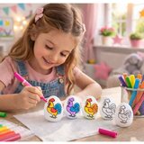  Easter Styrofoam Eggs For Painting Markers Markers Roosters 6pcs | shoptok.hr
