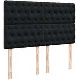 vidaXL Otomanski posteljni okvir z vzmetnicami črn 140x190cm žamet | Shoptok.si