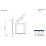 AQUAART Tuš stijena Vetro mirror 90F 90x200 cm, krom | shoptok.hr