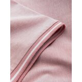 Ombre Melange men's polo shirt with striped collar - rose melange | Shoptok.si