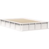 vidaXL posteljni okvir z dvigalnim shranjevanjem Bela 140x200 cm Trden les iz bora | Shoptok.si
