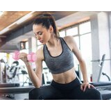  Set &amp;scaron;esterokutnih bučica 2x5 kg, utezi za vježbanje, opterećenje za fitness, roza, ModernHome Slike