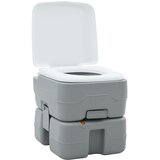 vidaXL Prijenosni kamperski WC Sivi i bijeli 15+10 L HDPE Sivi i bijeli | shoptok.hr