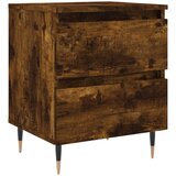  Noćni ormarić boja hrasta 40 x 35 x 50 cm od konstruiranog drva Smeđa | shoptok.hr