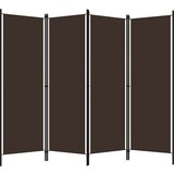 vidaXL Paravan 4-delni rjav 200x180 cm | Shoptok.si