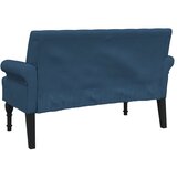  Klupa s naslonom plava 120 x 62 x 75,5 cm od tkanine | Eponuda.ba