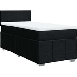 vidaXL Box spring postelja z vzmetnico črna 100x200 cm blago | Shoptok.si