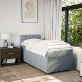  Okvir kreveta s oprugama i madrac svjetlosivi 80x200cm tkanina | shoptok.hr