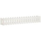 vidaXL Vrtna visoka greda z ograjico bela 200x30x30 cm trdna borovina, (20981497) Cene
