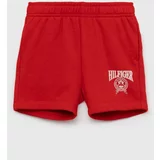 Tommy Hilfiger Dječje kratke hlače boja: crvena, podesivi struk