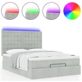  Otomanski krevet s madracima i LED 140x190 cm baršunasti | shoptok.hr