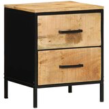  Noćni ormar Smeđa i crna 40 x 35 x 50 cm Čvrsto drvo manga | Eponuda.com