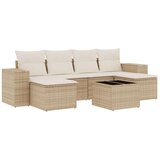  7-dijelni set vrtnih sofa od poliratana s jastucima bež | shoptok.hr