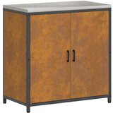 vidaXL Kuhinjski set za pohranu s policom s pohranom s vratima Podesiva 2 pcs Rđa 150 x 50 x 92 cm | shoptok.hr