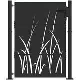  Vrtna vrata Crna 110 x 155 cm Čelik s praškastim premazom | Eponuda.ba
