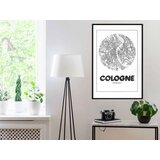  Poster - City Map: Cologne (Round) 30x45 | shoptok.hr