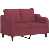  2-dijelni set sofa s jastucima crvena boja vina od tkanine | shoptok.hr
