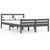 vidaXL Posteljni okvir siv iz trdnega lesa 150x200 cm 5FT, (20644487) Cene