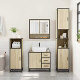 4-dijelni set kupaonskog namještaja boja hrasta sonome drveni | shoptok.hr