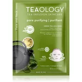 Teaology Face Mask Green Tea AHA maska iz platna s čistilnim in osvežilnim učinkom za obraz in vrat 21 ml