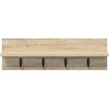  Vješalica za kapute na zidu Sonoma hrast 60 x 10,5 x 18 cm | shoptok.hr