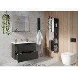 Germania Antracitno sivi zidni ormarić s umivaonikom u mat dekoru 81x61 cm Crandon – | shoptok.hr