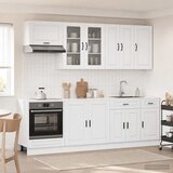  Kuhinjska jedinica PORTO 8 kom. Bijela visokog sjaja | shoptok.hr