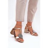 S. BARSKI Leather Heeled Sandals With Decoration D&A | Shoptok.si