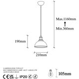Opviq Črna viseča svetilka s kovinskim senčnikom ø 21 cm Varzan – | Shoptok.si