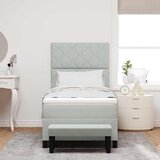  Krevet s opruga kutije Svijetlo siva 200 x 90 cm Baršun | shoptok.hr