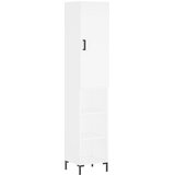  Visoka komoda bijeli 34,5x34x180 cm od konstruiranog drva | shoptok.hr