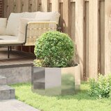  Cvetlično korito srebrna 60 x 60 x 35 cm Nerjaveče jeklo, (5000207664) | Shoptok.si