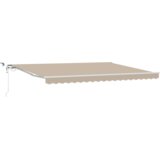 vidaXL Samodejna retraktibilna tenda z LED svetlobo bež 450x300 cm, Zamenjava tkanine za tendo za okvir 4.5x3 m bež | Shoptok.si