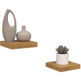  Stenska polica 2 pcs Bež 23 x 23,5 x 4 cm Konstruiran les, (5000201497) | Shoptok.si