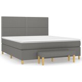 Maison Chic Box spring postelja - Vzmetna postelja z vzmetnico temno siva 180x200 cm blago SL14871, (21905719) | Shoptok.si
