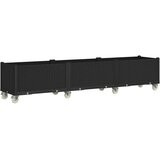  Vrtna sadilica s kotačima crna 240 x 50 x 54 cm PP | shoptok.hr