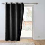 Douceur d intérieur Črna žametna izolacijska zavesa 140x260 cm Polarchic – u
