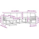  Set vanjskih sofa 6 kom. Bijela i bež Poliester | shoptok.hr