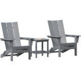  3-dijelni vrtni lounge set svijetlosiva HDPE | shoptok.hr