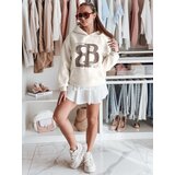 DStreet Bluza damska oversize z kapturem LITESSO ecru | Shoptok.si