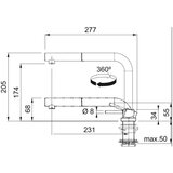 Franke 115.0486.978 Active Window FN vrtljiva izvlečna kuhinjska armatura za pod okno | Shoptok.si