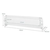  Posteljna varovala, dim. 150x40,5x42 cm (bela) | Shoptok.si