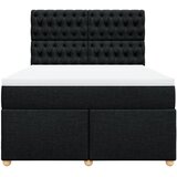  Krevet s oprugama i madracem crni 140 x 190 cm od tkanine | shoptok.hr