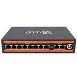 Gembird gmb poe switch FS1010P,IEEE802.3af/at, 8 poe 10/100M, 2 up-link 100/100M, 52V 120W,30W/PoE,VLAN 250m Cene