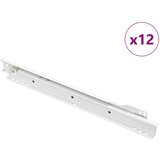  Klizač za ladice 12 pcs Bijelo 300 mm Čelik | shoptok.hr