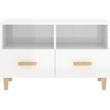 TV ormarić sjajni bijeli 80 x 36 x 50 cm od konstruiranog drva | shoptok.hr