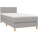  Kreveta s oprugama i madrac svjetlosivi 90x200cm tkanina | shoptok.hr