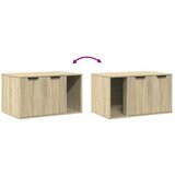  Kutija z mačji pijesak boja hrasta 80x50x45cm konstruirano drvo | shoptok.hr