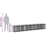 Gabionska dvignjena postelja 2 pcs Srebrna, (5000218598) | Shoptok.si